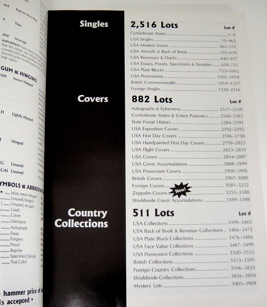 Regency Stamp Auction Catalog 1998 Chicago Zeppelin Flight First Israeli FDC