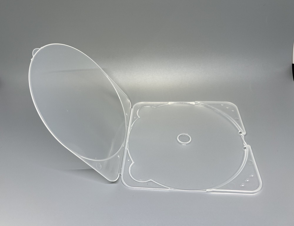 100 PCS NEW HIGH QUALITY SQUARE CD POLY CASES CD BOX, CLEAR, TRIMPAK