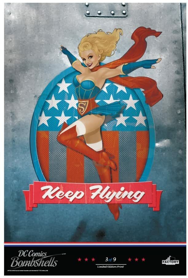 Factory Entertainment DC Comics DC Bombshells Lithograph Print Set