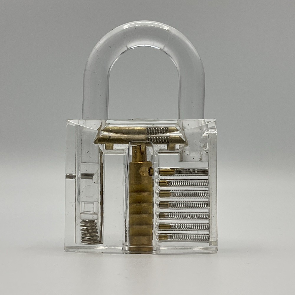 Transparent Practice Padlock For Training Purposes Case Does Not Lock.
