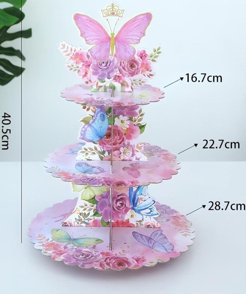 3 Tier Butterfly Cupcake Stand (3 kits)