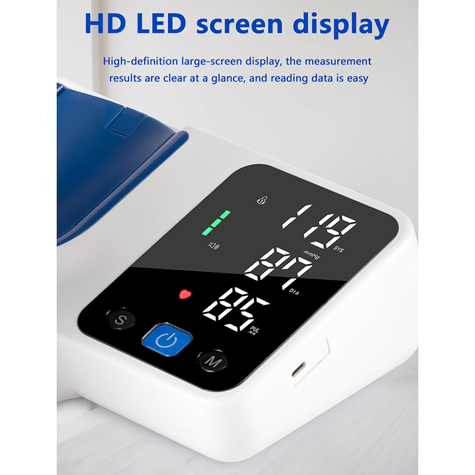 Blood Pressure Monitor Barrel Blood Digital Blood Pressure Machine Heart Rate