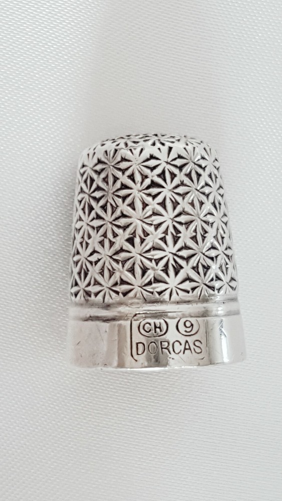 Silver THIMBLE ~ Charles Horner (CH) DORCAS ~ Size 9