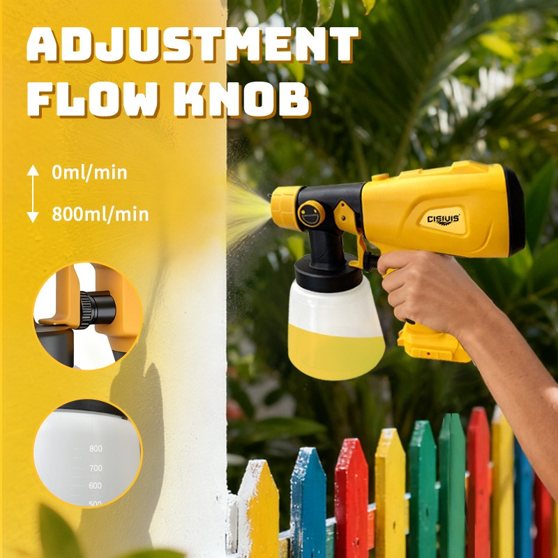 Cordless Paint Sprayer For DEWALT 20V Battery High Pressure Spray Paint Gun