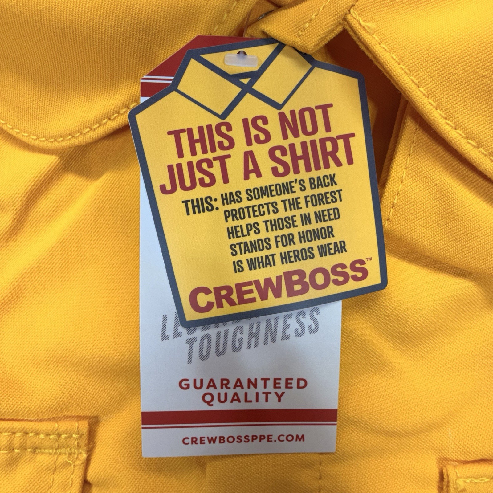 CrewBoss Brush Coat 7.0 oz Tecasafe WLC0117 Yellow Wildland Firefighter Mens XLg