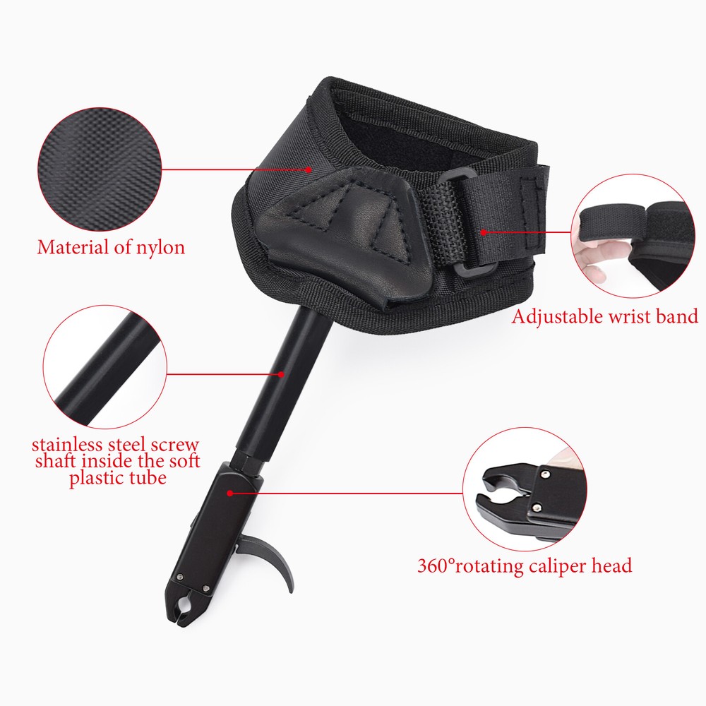 1x Archery Compound Bow Release Aids Adjustable Comfortable Quick Release