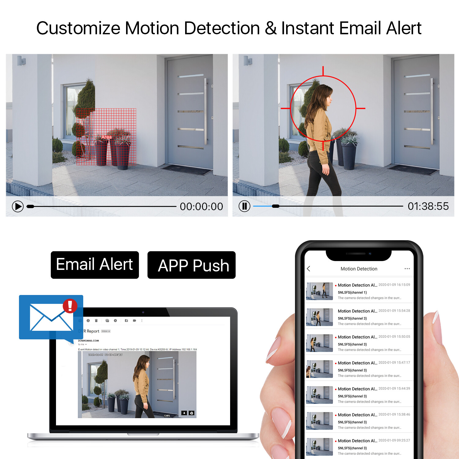 ZOSI 16CH 5mp lite Surveillance Security Camera System HDMI DVR 1080P Outdoor