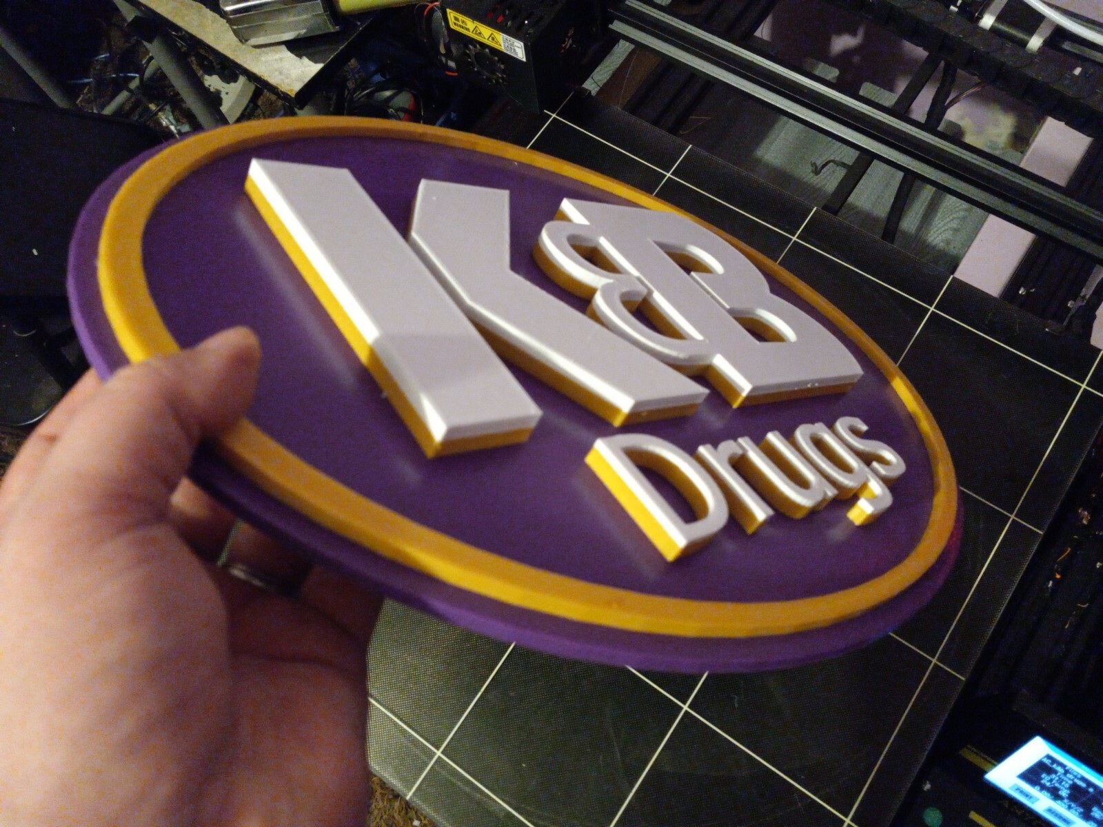 Vintage K&B Drugs Logo Sign,3D printed. 12" O.D. 3D Graphics reproduction logo