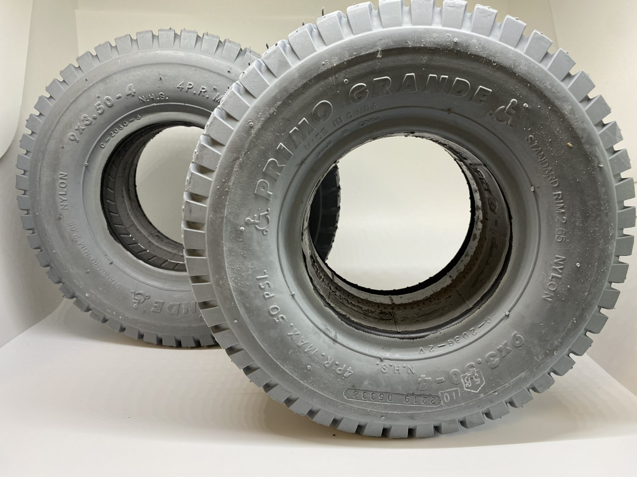 9" X 3.50" Solid Foam Filled Tire hoveround wheelchair MPV4 MPV5 - Pair