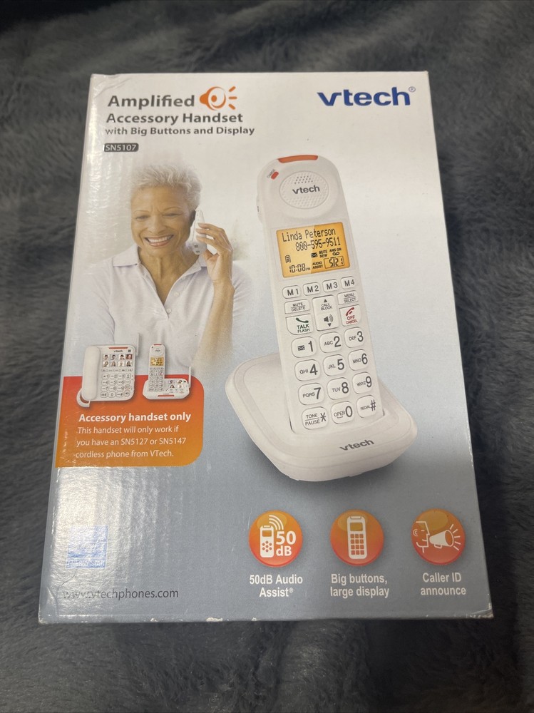 VTech SN5107 Amplified Accessory Handset with Big Buttons & Large Multi