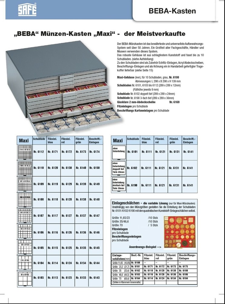 Safe 6100 Beba Coin Box Collection Box Maxi Case Empty
