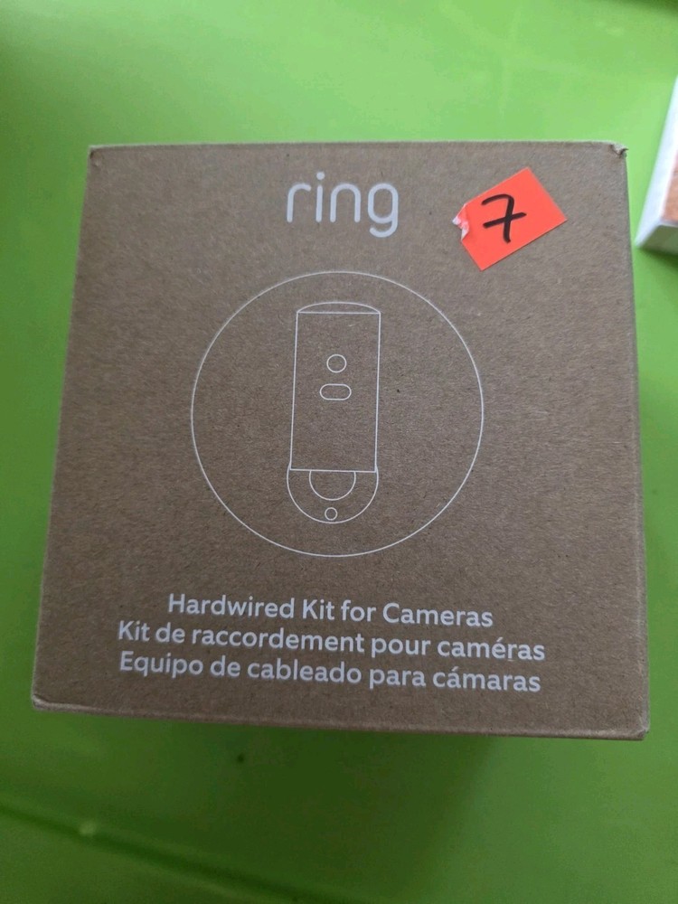 Ring Hardwired Kit for Cameras White Adapter Junction Box Plate Hardware