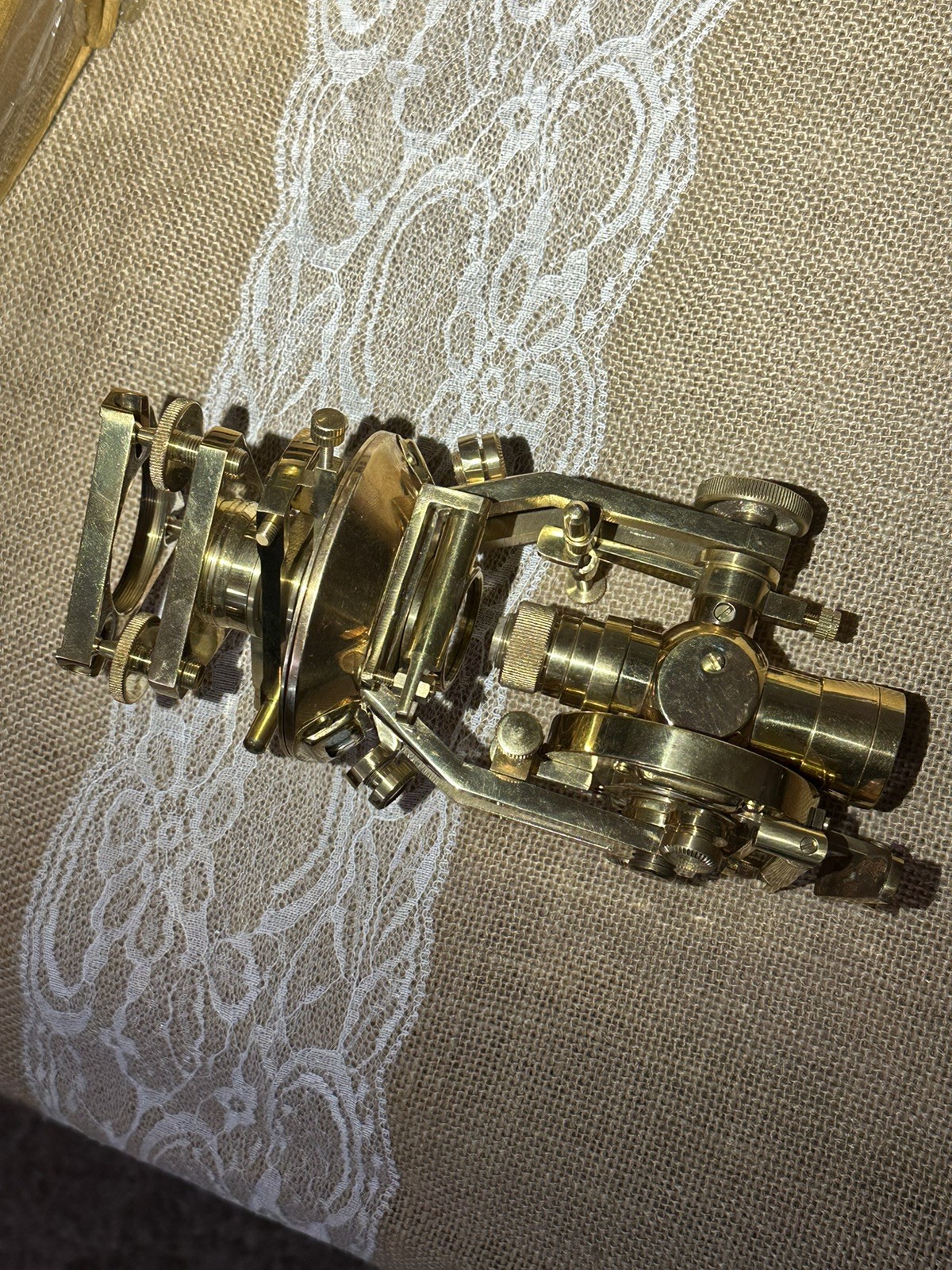 Surveyor's Brass Theodolite Stanley London in Original Condition Transit