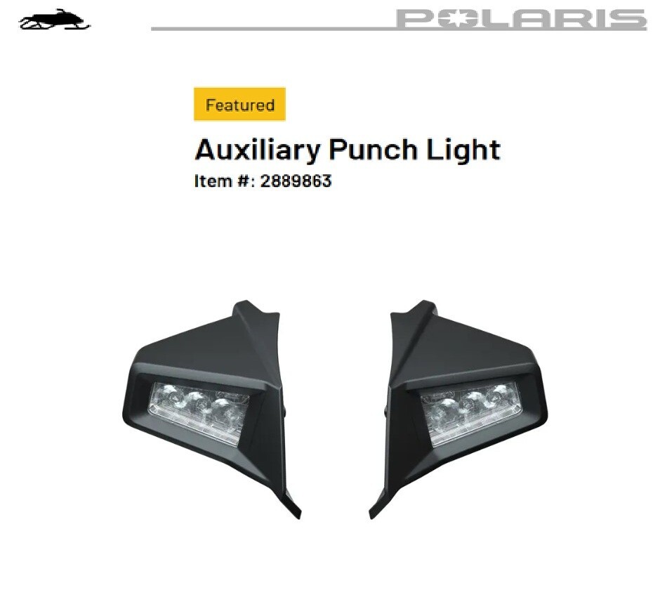 Polaris Indy/RMK/Switchback/Titan Snowmobile Auxiliary Punch Lights 2889863