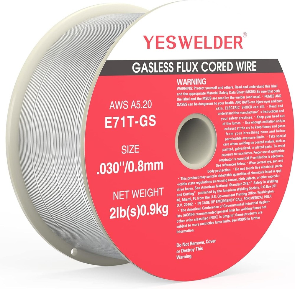 High-Performance Gasless MIG Wire, 2lb Spool with .030 Diameter - Clean Welds