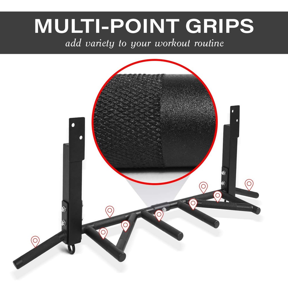 Heavy-Duty Pull-Up Bar – Wall-Mounted with Multiple Grips & High Weight Capacity