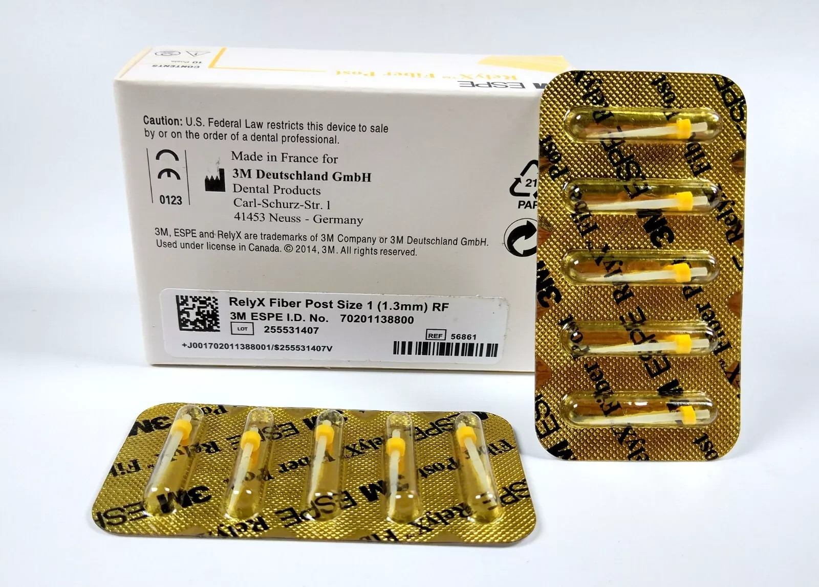 3M ESPE RelyX Fiber Post Size 1 (1.3 mm) Yellow 10 pieces