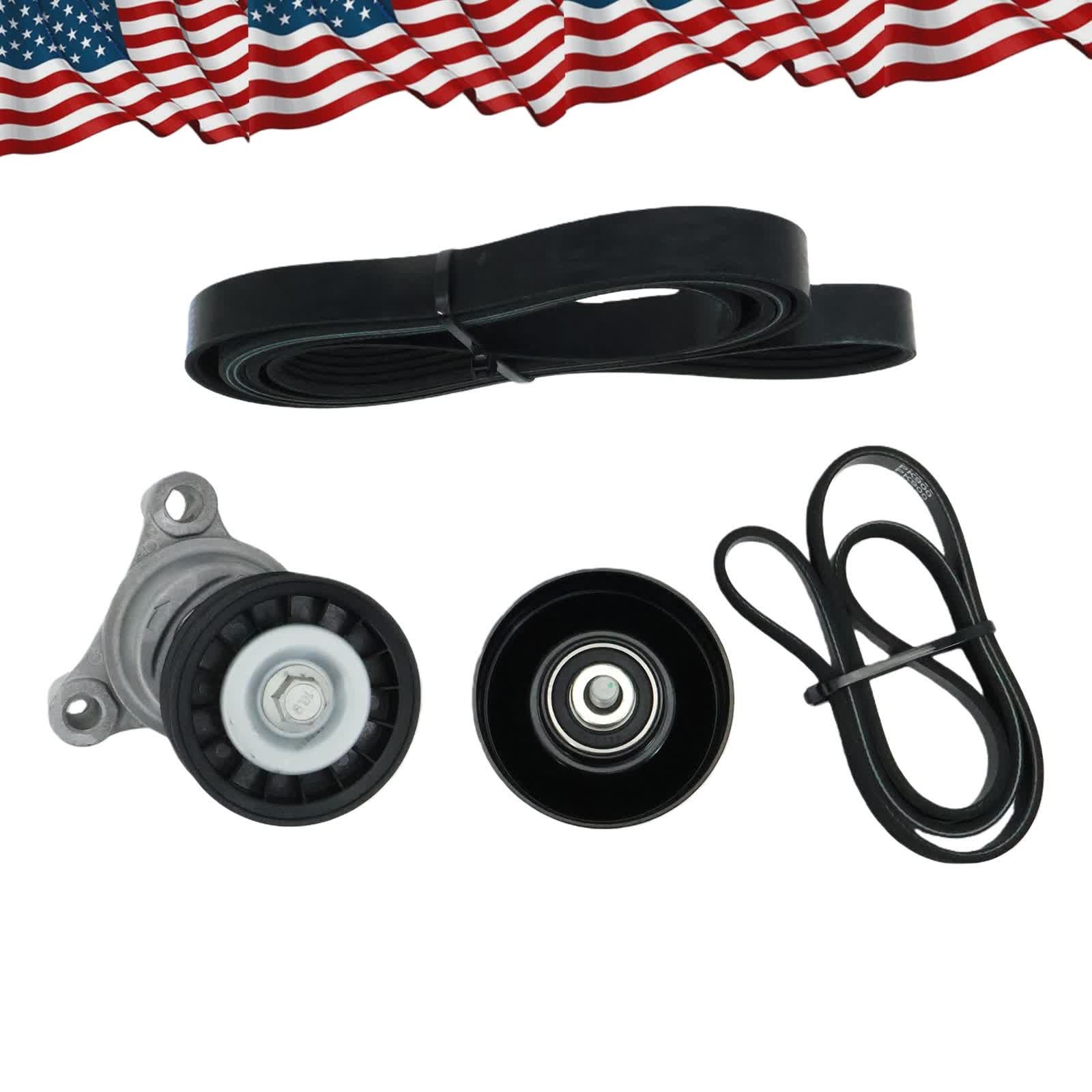 4x Serpentine Belt Drive Component Kit Fit 09-16 Chevy Silverado GMC Yukon XL V8