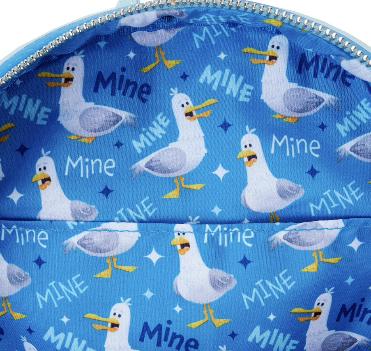 LOUNGEFLY DISNEY PARKS PIXAR FINDING NEMO SEAGULLS MINE, MINE, MINE BACKPACK NWT