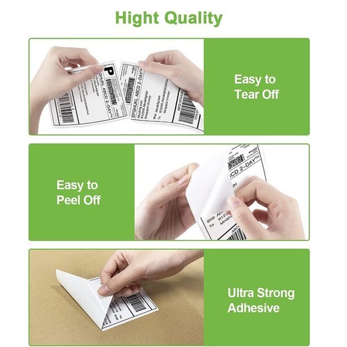 500/Stack 4x6 Fanfold Direct Thermal Shipping Labels Perforated Mailing Labels