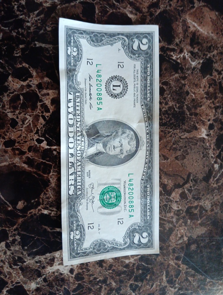 2 DOLLAR BILL  2013 SERIES L