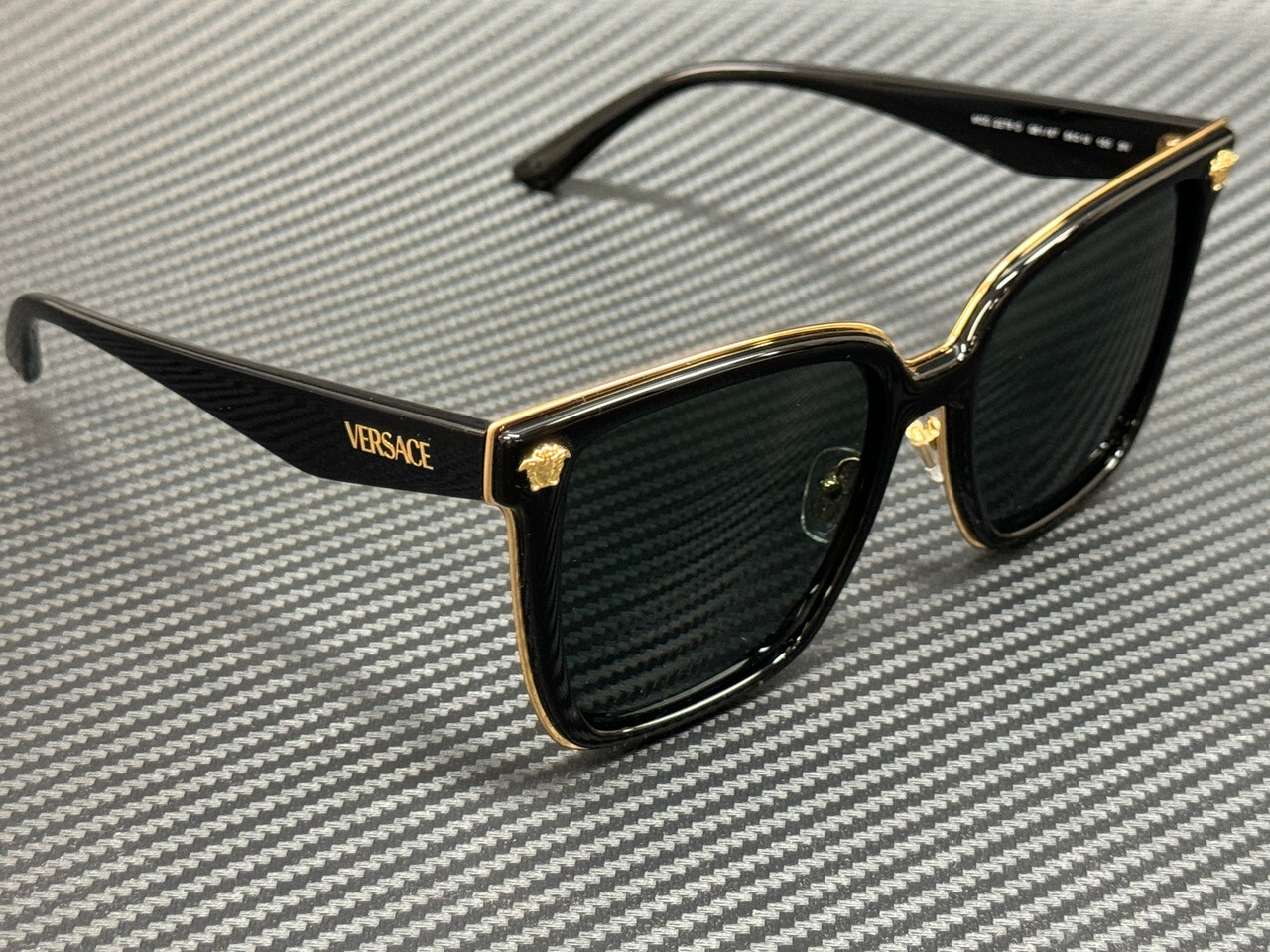 VERSACE VE2278D GB1 87 Black Grey Women's 58 mm Sunglasses