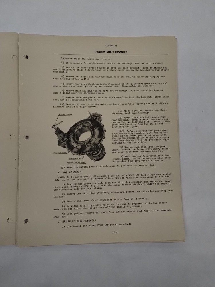 Curtiss Wright Hollow Shaft Propeller (Three Bade) Section 13-Original