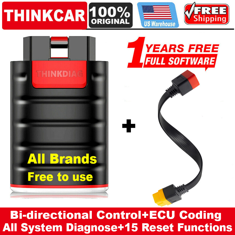Thinkdiag OBD2 Scanner Code Reader Bidirectional Diagnostic Tool ECU K-ey Coding