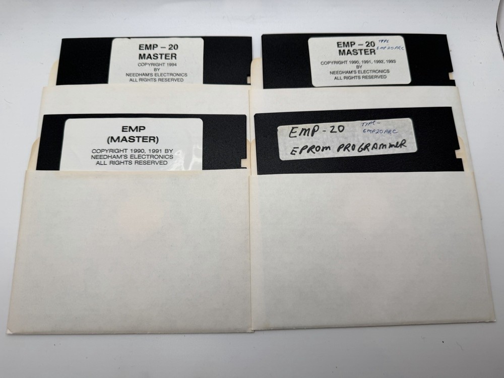 Needham’s ELECTRONICS EMP 20 Master Eprom Programmer Software 4 5.25” Floppies