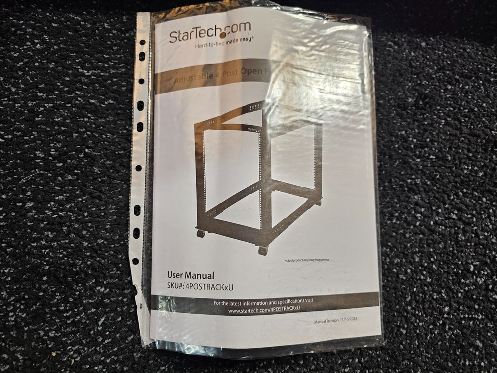 DEFECTIVE StarTech 4Post 15U Mobile Open Frame Server Rack 19 in Network G3D