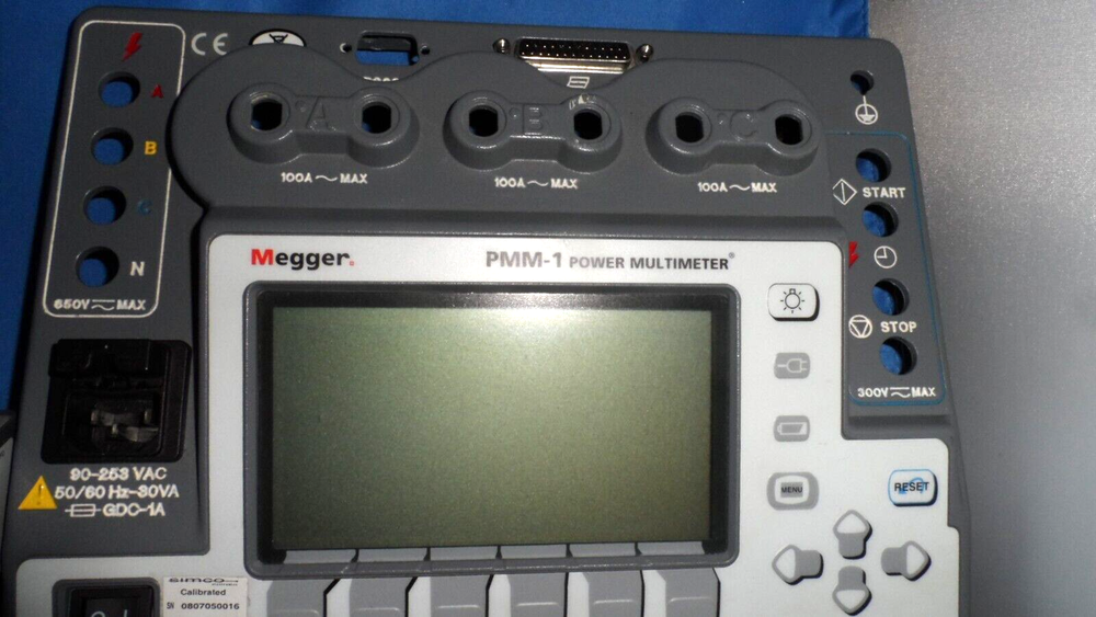 Megger PMM-1 Power Multimeter SCREEN OPTREX DMF 682A W/ CONTROL PANEL BEZEL