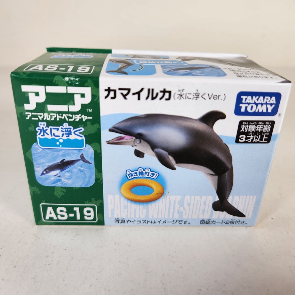 Takara Tomy ANIA Pacific White Sided Dolphin AS-19 Floating Animal Fish Figure