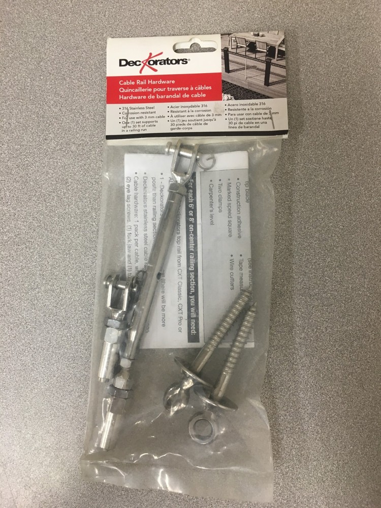 Deckorators Stainless Steel Cable Rail Hardware Kit #237908