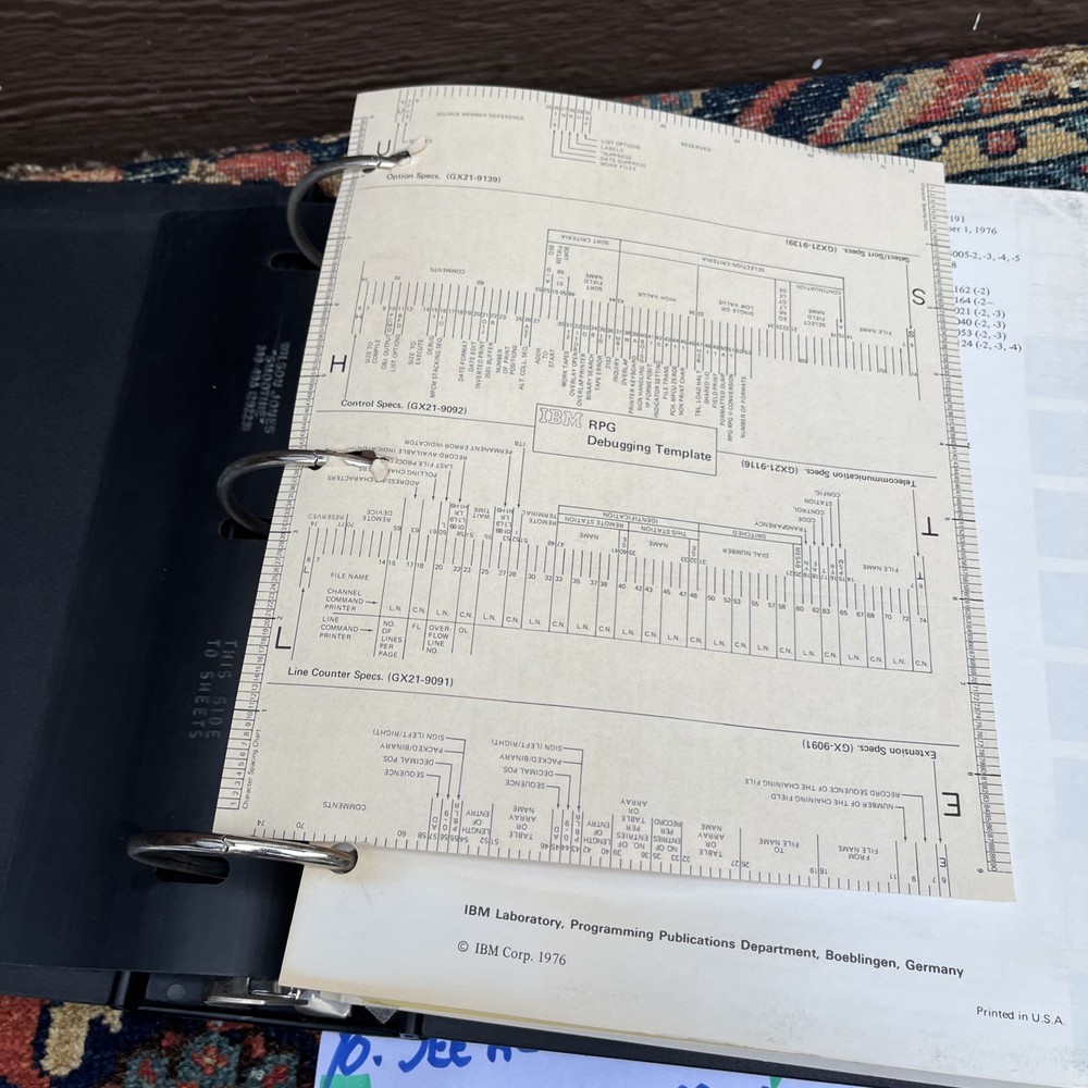 Holy Moly 1976 IBM DOS RPG 2 Computer Program Manual Thick Binder, Rare Book