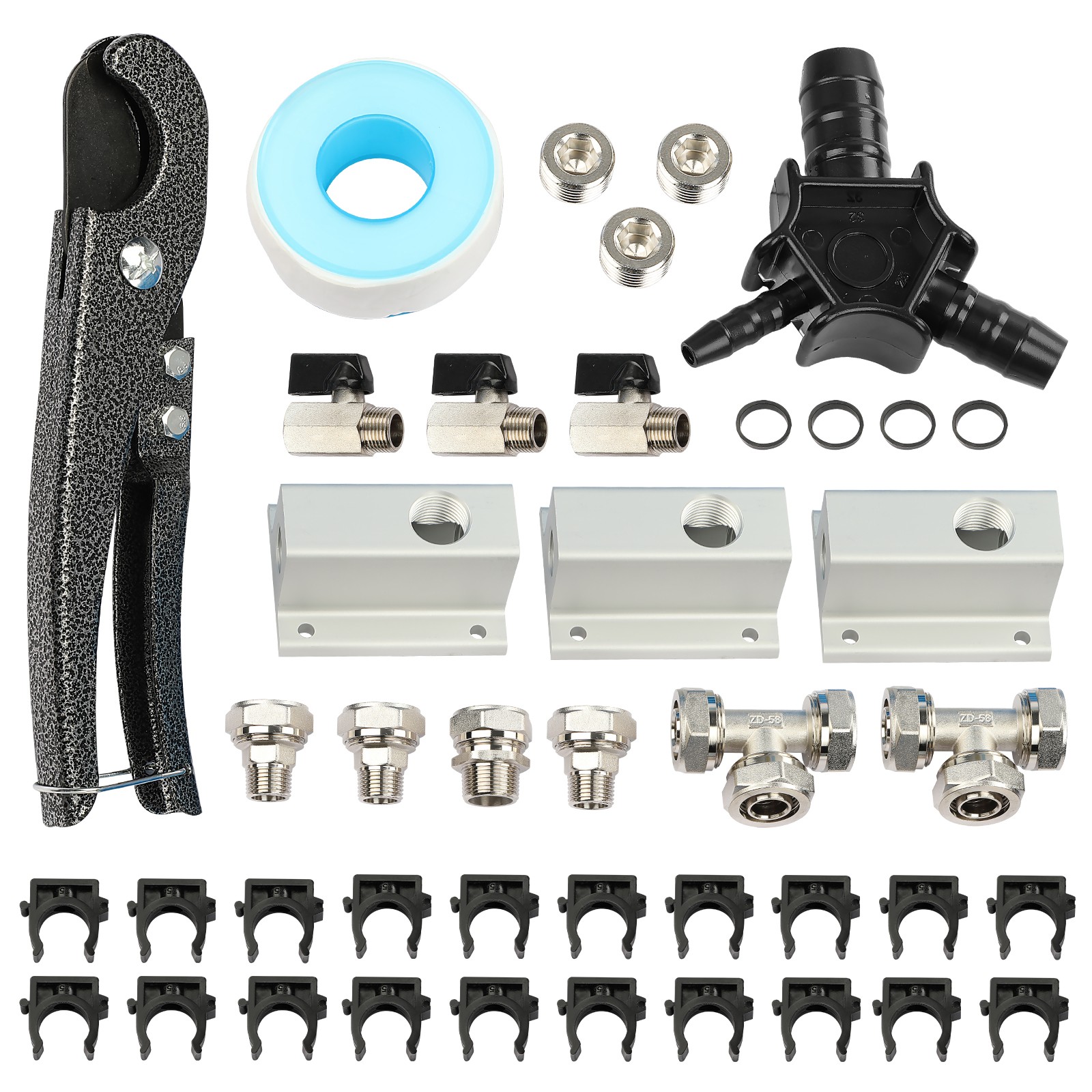 M7500 3/4" Compressed Air Line System Max Line Shop Piping Kit