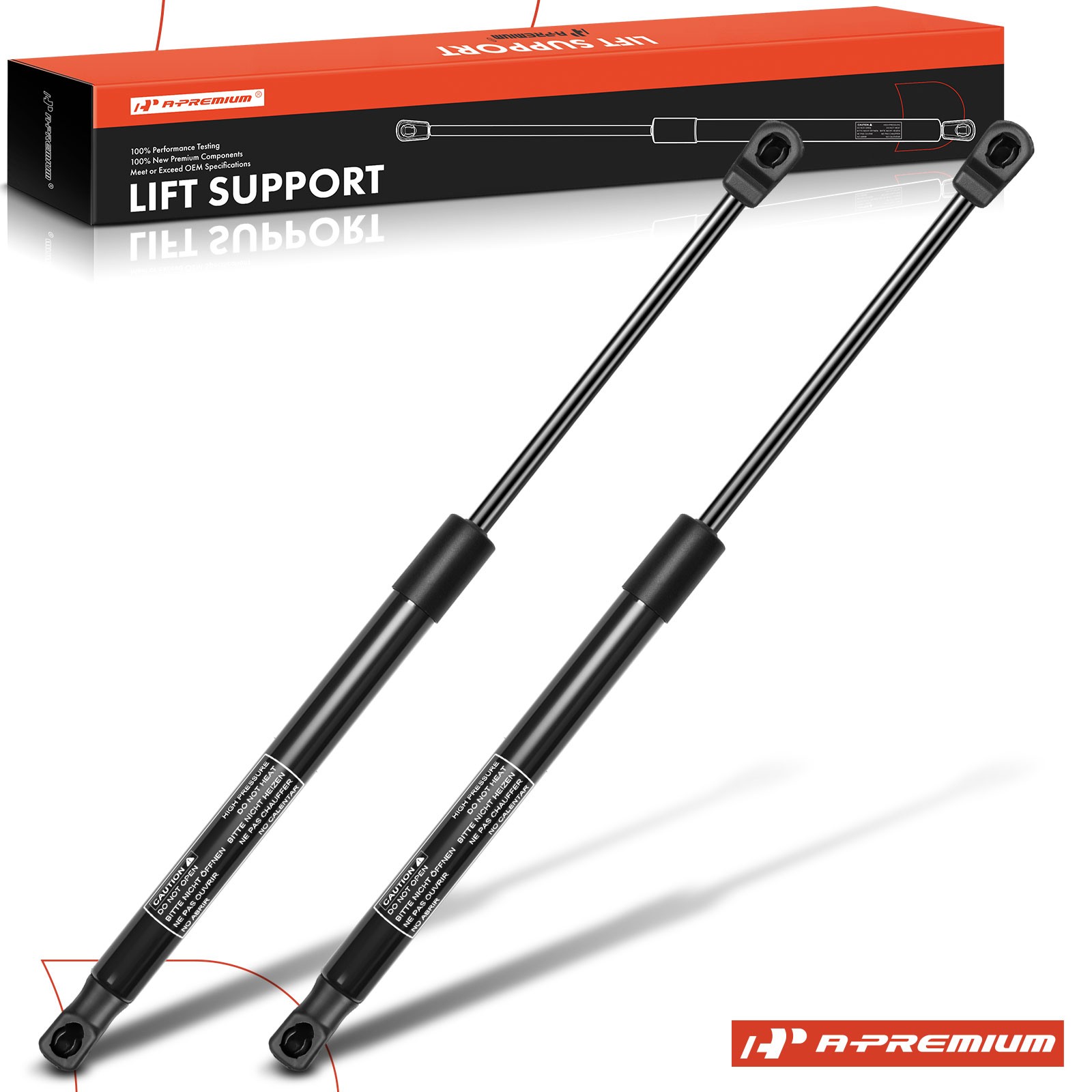 A-Premium 2x Front Hood Lift Support Shock Struts for Toyota Camry 07-11 Sedan