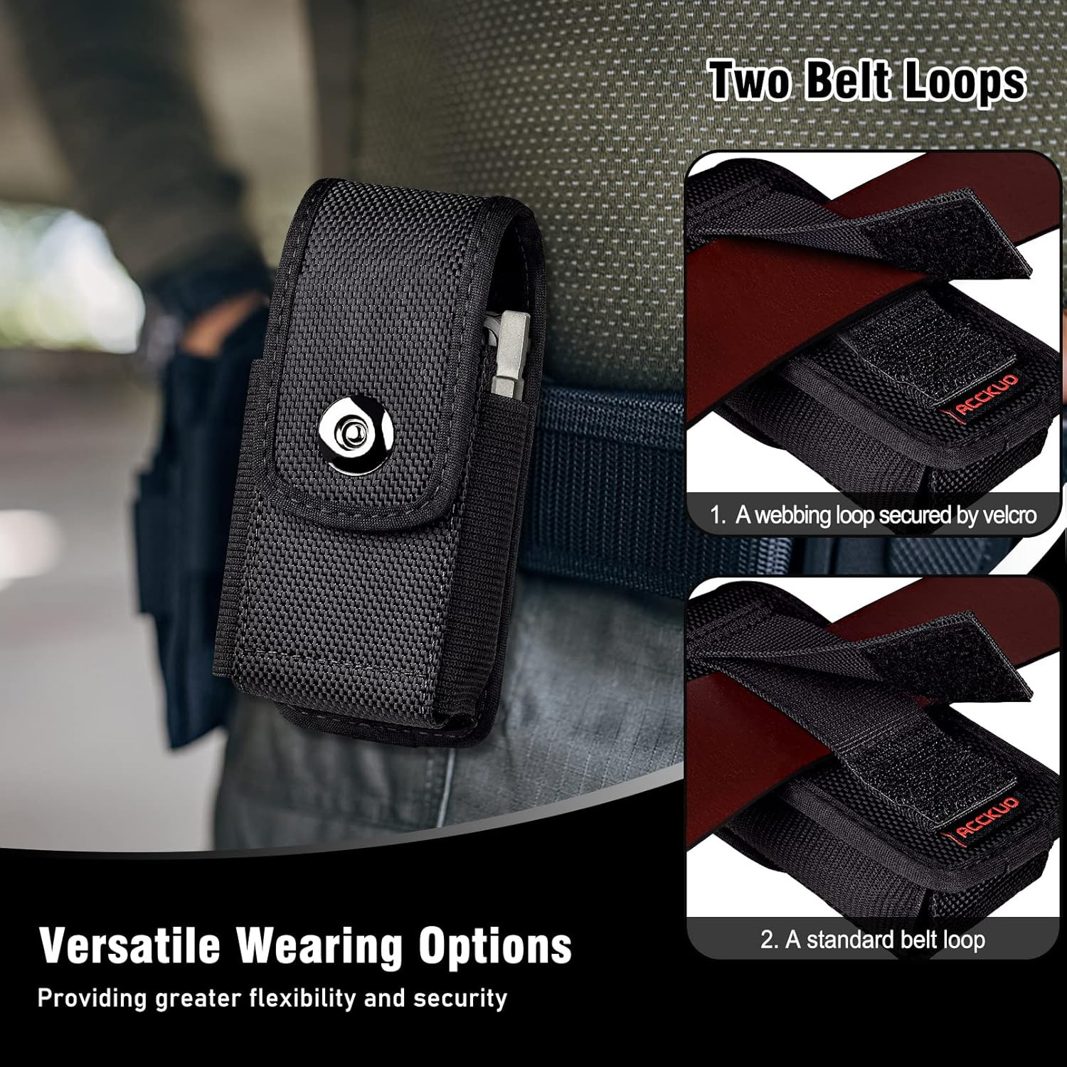 Multitool Sheath for Leatherman EDC Belt Organizer Tool Holster Pouch, Black