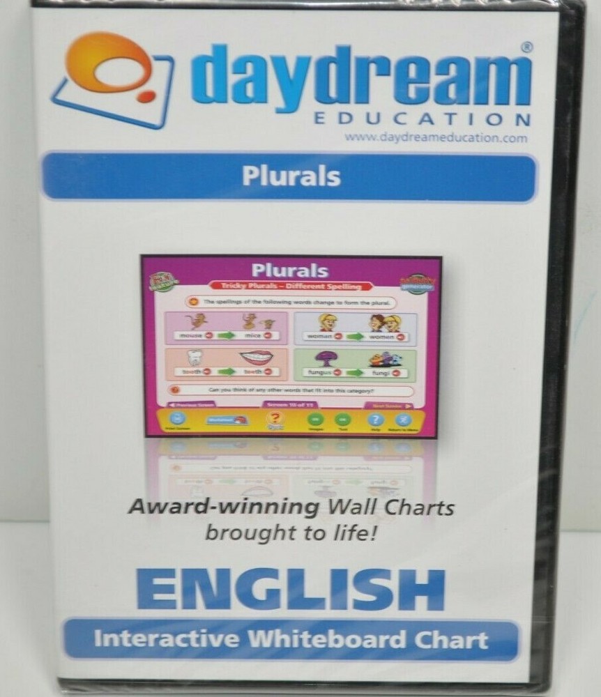 NEW Daydream Education Interactive Whiteboard Software: English - Plurals