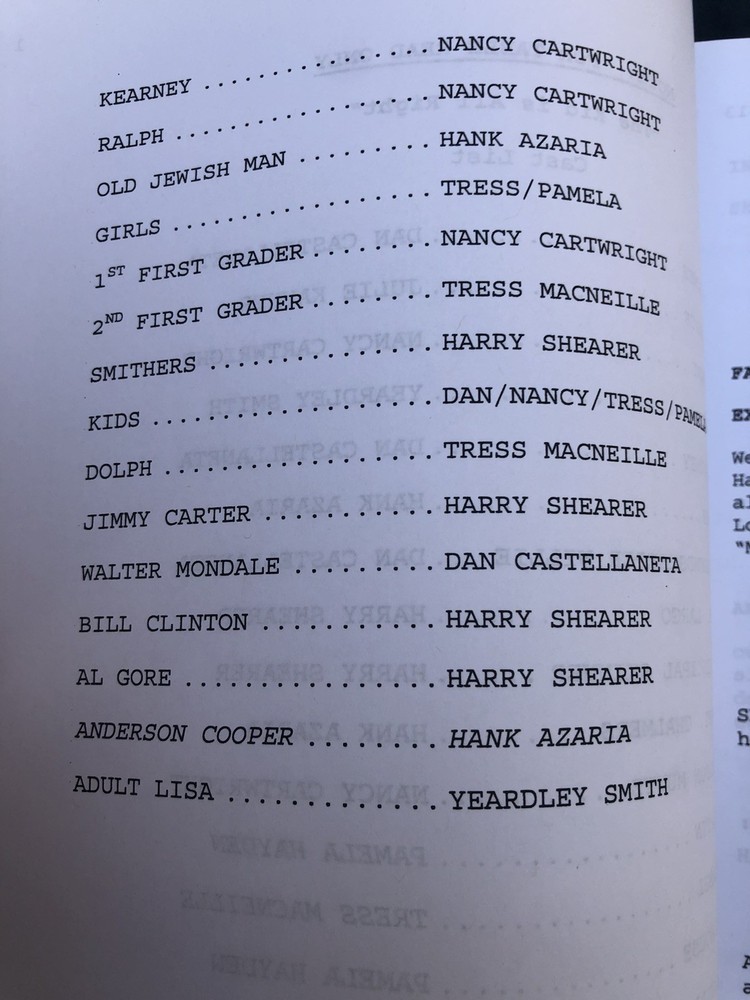 The Simpsons The Kid Is All Right 2013 Table Draft Production Script No SABF02