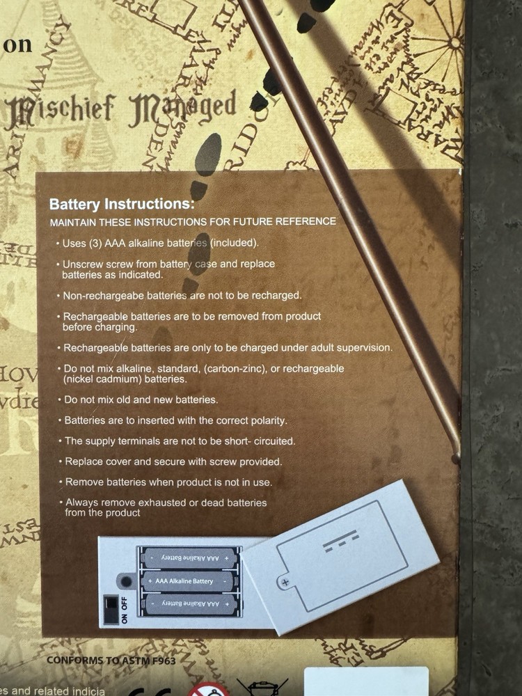 Harry Potter Marauders Map & Wand Interactive Footprints Light Sounds