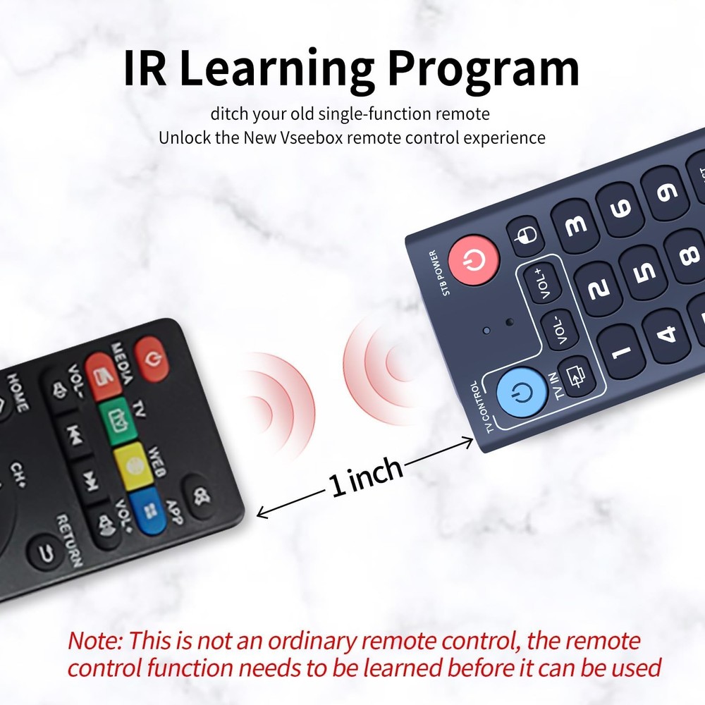 V3 Pro Replacement Voice Remote Control Compatible with vSeeBox V5 / V3...