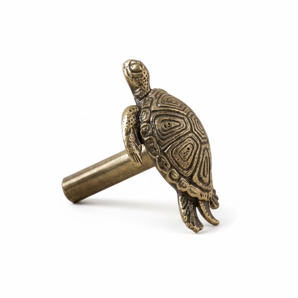 The Tangerine Store | Antique Brass Turtle Drawer Knobs