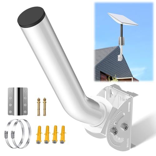 Universal Antenna Pole Mount Bracket, 12" Adjustable J-Mounting kit for