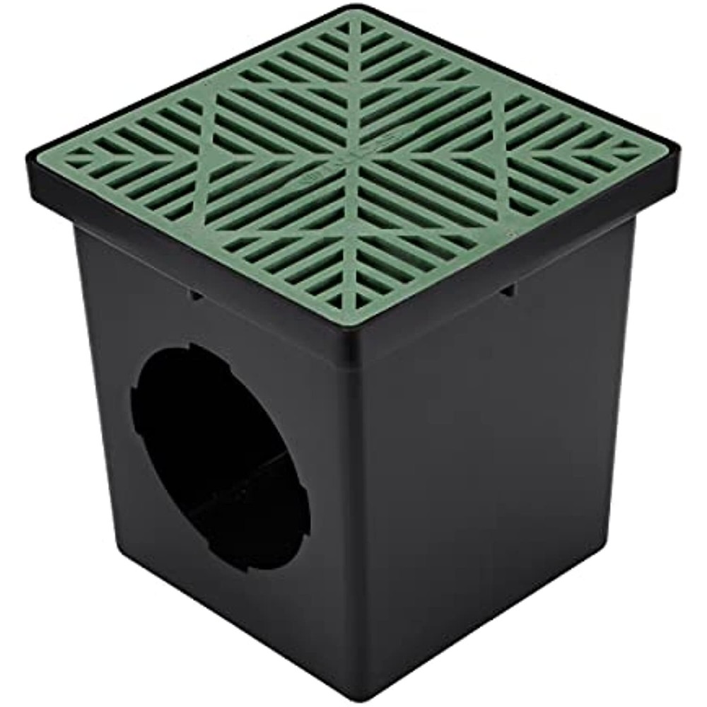 NDS Square Catch Basin Drain With 2 Openings, 12 in.
