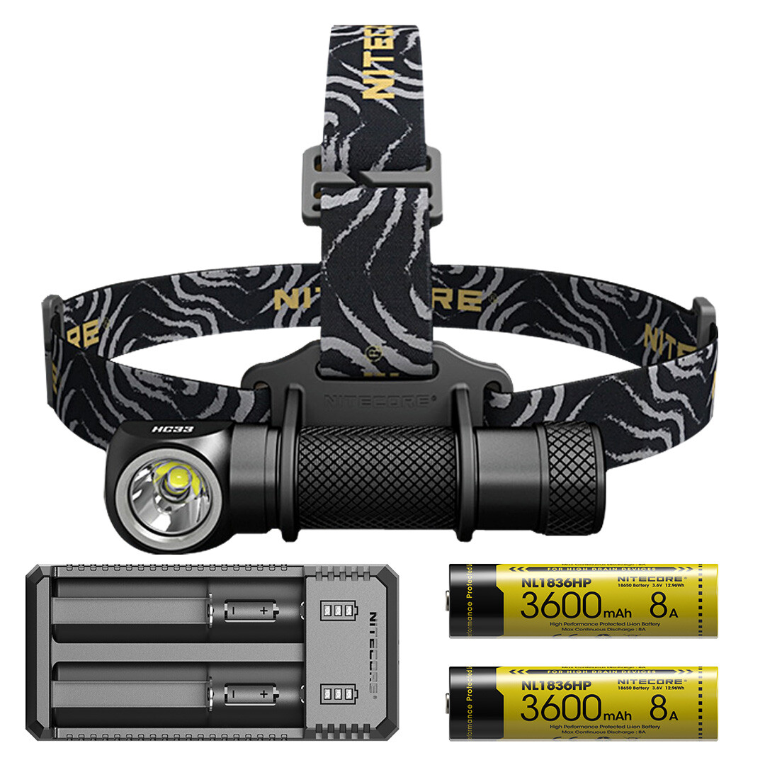 NITECORE HC33 1800 Lumen LED Headlamp with Dual Battery Rechargeable Kit