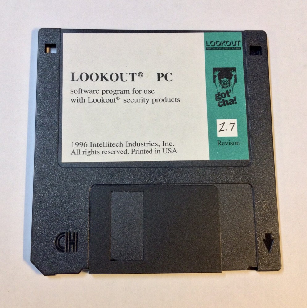 Lookout PC 3.5 Floppy Disc Software For Lookout Security Products by Intellitech