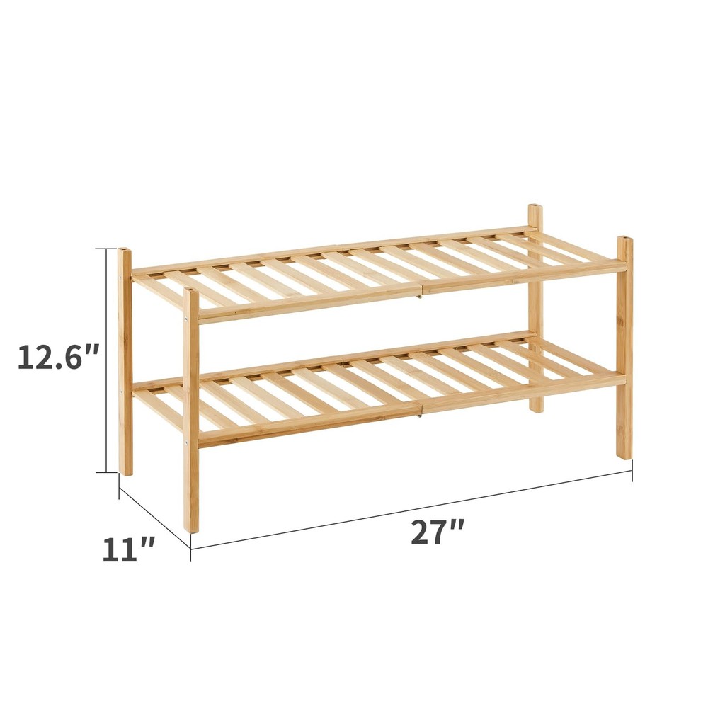 2-Tier Shoe Rack for Entryway, Stackable | Heavy Duty | Multi-Function, Stand...