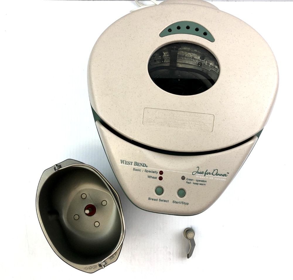 WEST BEND JUST FOR DINNER AUTOMATIC BREAD MAKER MACHINE MODEL 41077 EUC Clean