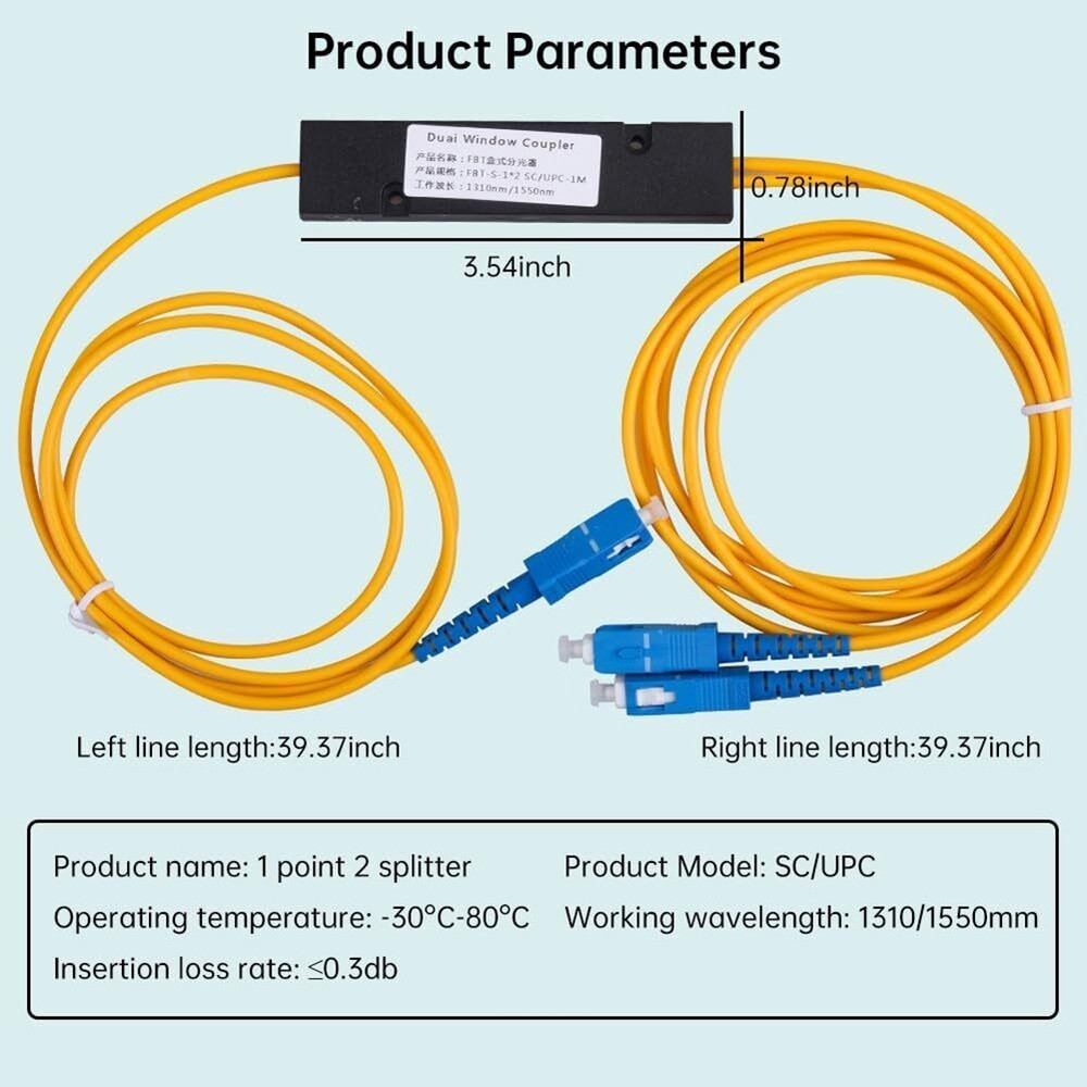 Optical Fiber Splitter Pigtail SC/UPC Interface Stable and Reliable Performance
