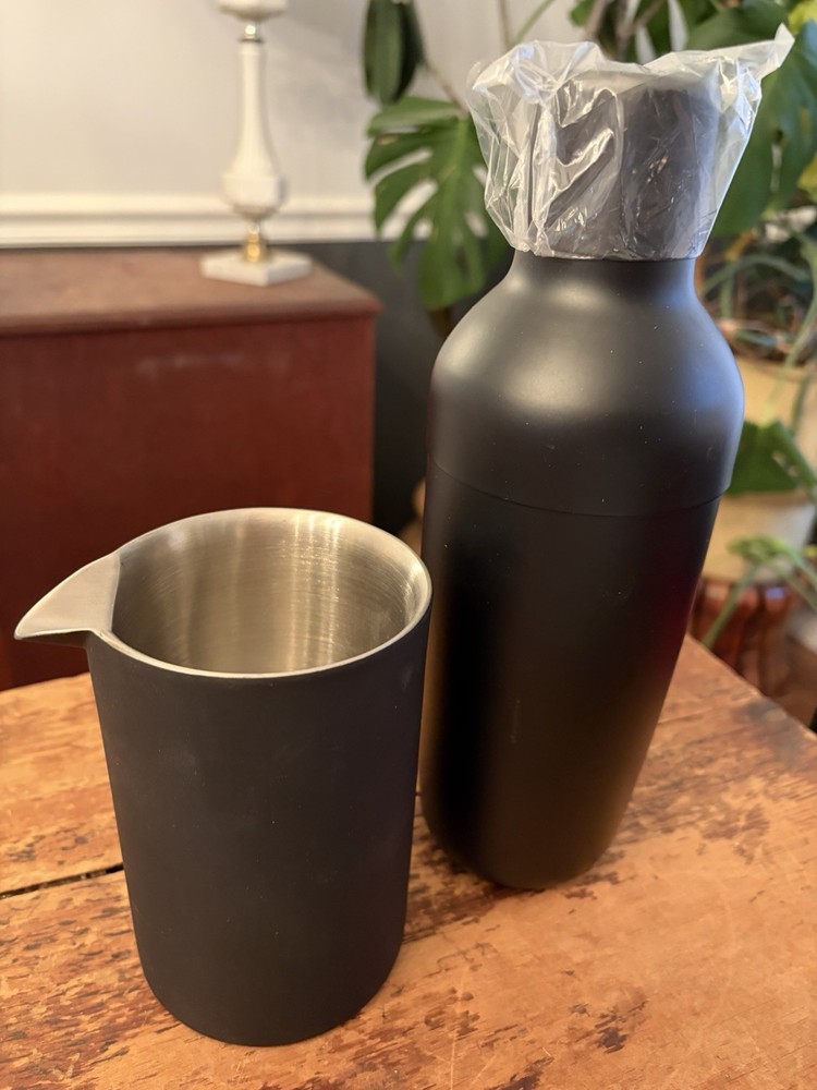 Williams Sonoma Encore Partial Set Matte Black Cocktail Shaker & Pitcher
